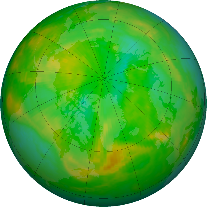 Arctic ozone map for 11 July 1981